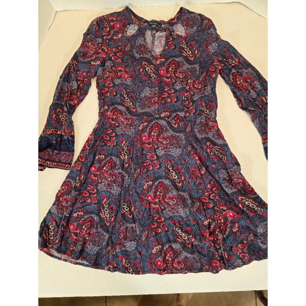 American Eagle Outfitters Paisley Print Long Sleeve‎ Mini Dress Medium